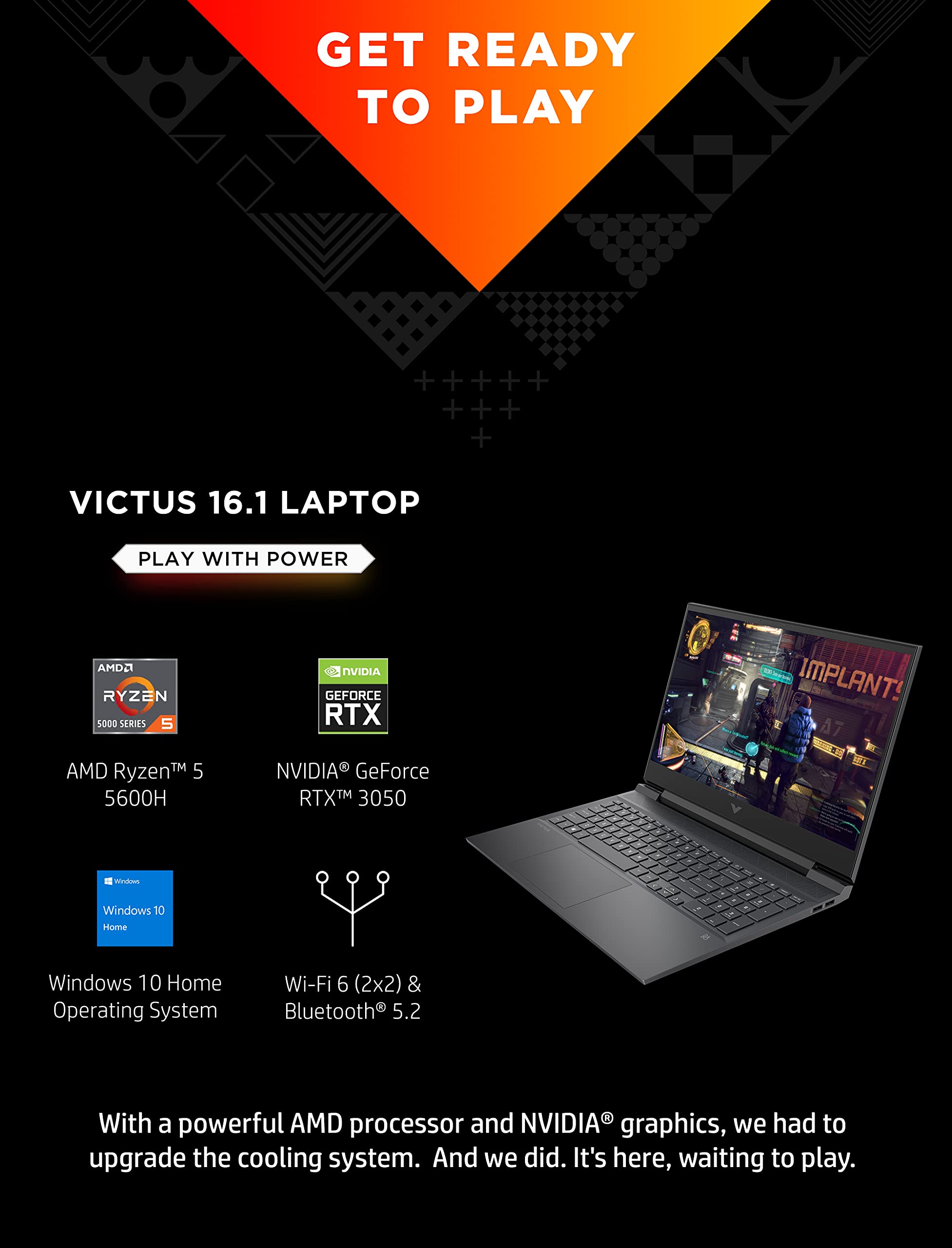 Amazon.com: Victus 16 Gaming Laptop, NVIDIA GeForce RTX 3050, AMD